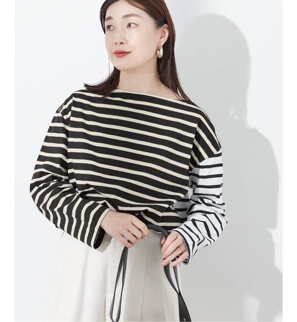 journal standard L'essage「《追加》別注【Leminor/ルミノア】クレイジーボーダー：カットソー」|Tシャツ・カットソー|