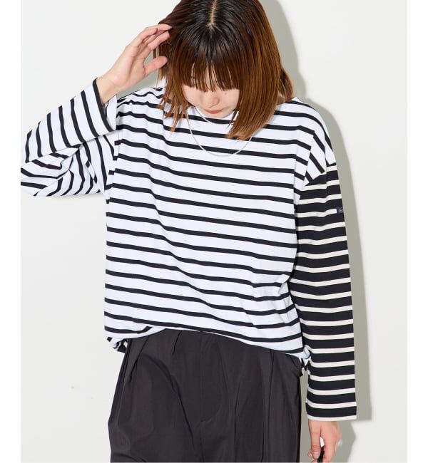 journal standard L'essage「《追加》別注【Leminor/ルミノア】クレイジーボーダー：カットソー」|Tシャツ・カットソー|