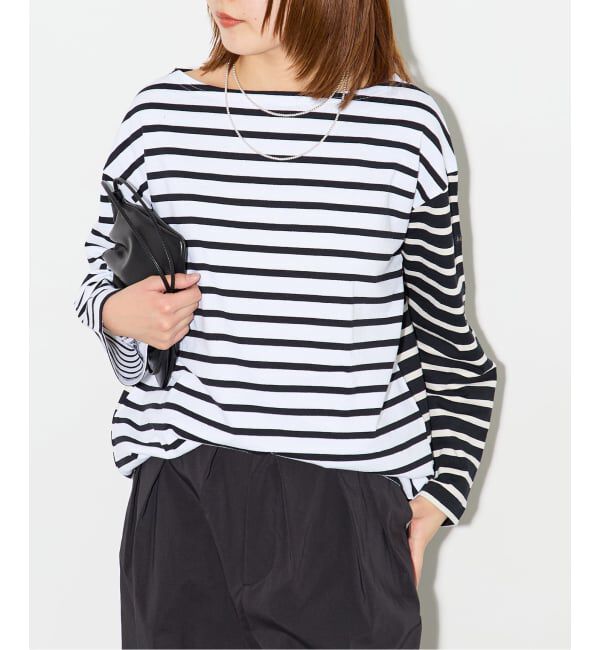 journal standard L'essage「《追加》別注【Leminor/ルミノア】クレイジーボーダー：カットソー」|Tシャツ・カットソー|ナチュラル