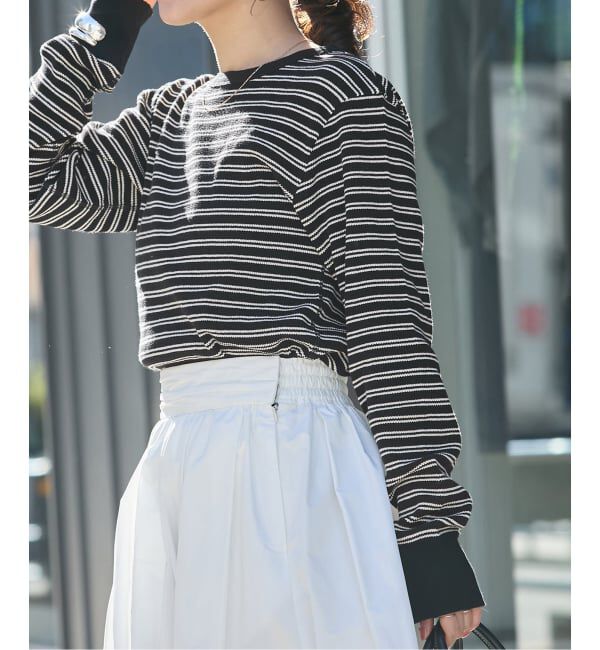 JOURNAL STANDARD「ワッフルボーダープルオーバー」|Tシャツ・カットソー|