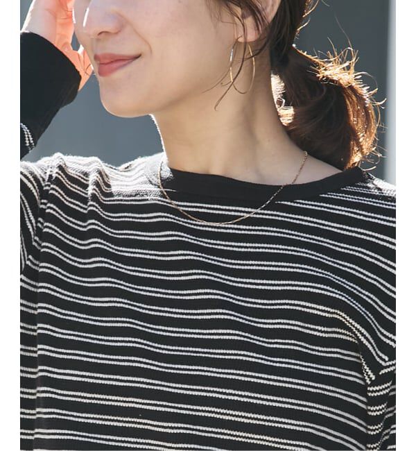 JOURNAL STANDARD「ワッフルボーダープルオーバー」|Tシャツ・カットソー|