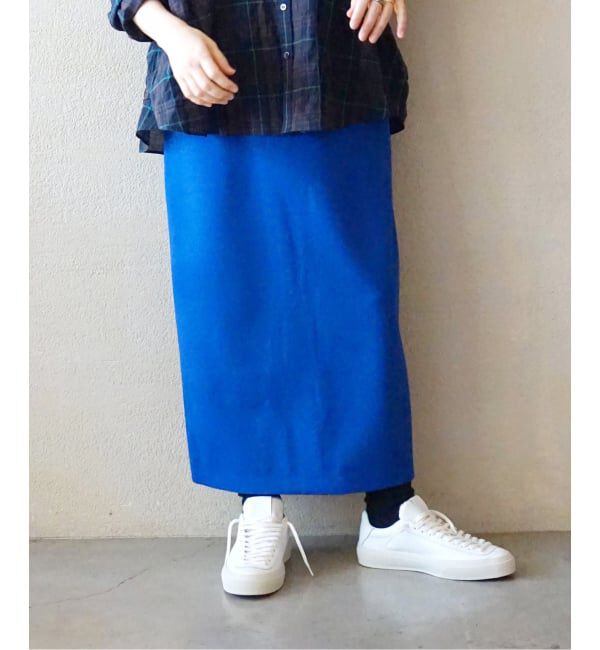 journal standard luxe「ポンチ イージータイトスカート」|スカート|ブルー A