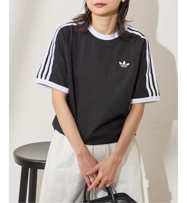 JOURNAL STANDARD「《WEB限定》【adidas originals/アディダス オリジナルス】3-STRIPES TEE」|Tシャツ・カットソー|ブラック
