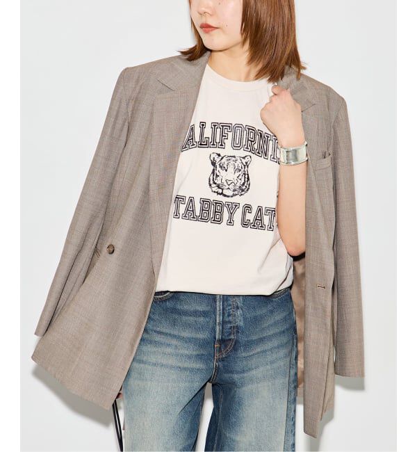 journal standard L'essage「《予約》【MIXTA/ミクスタ】CALIFORNIA TABBY CAT CREW Tシャツ」|Tシャツ・カットソー|ナチュラル