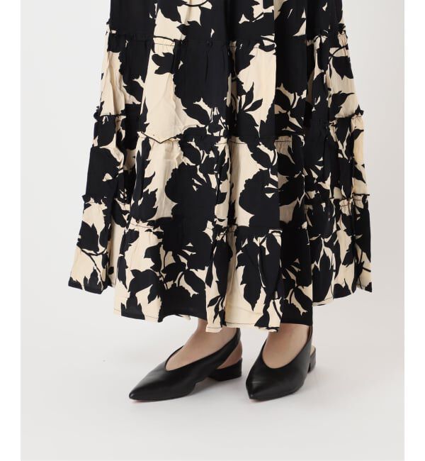 journal standard L'essage「《予約》別注【LUSANA / ルサーナ】RUFFLE TIRED MAXI SKIRT：スカート」|スカート|