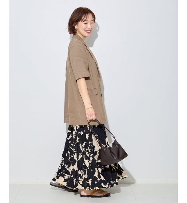 journal standard L'essage「《予約》別注【LUSANA / ルサーナ】RUFFLE TIRED MAXI SKIRT：スカート」|スカート|