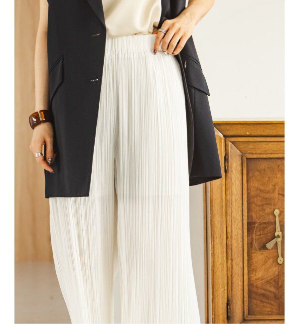 NOBLE「ファジーシフォンランダムプリーツパンツ」|その他|