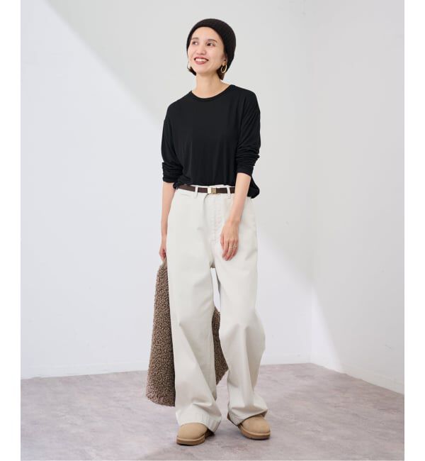 FRAMeWORK「ATON/エイトン MODAL SILK JERSEY CREWNECK PULLOVER」|Tシャツ・カットソー|