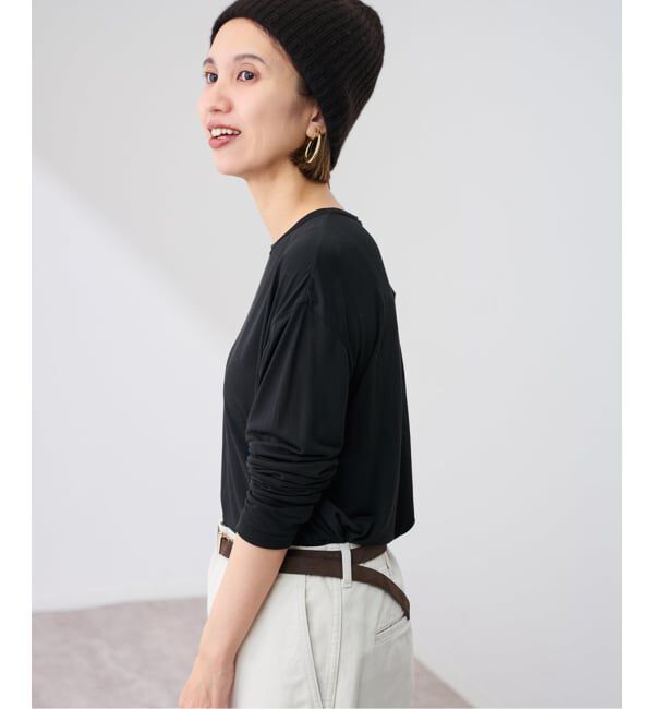 FRAMeWORK「ATON/エイトン MODAL SILK JERSEY CREWNECK PULLOVER」|Tシャツ・カットソー|