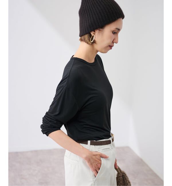 FRAMeWORK「ATON/エイトン MODAL SILK JERSEY CREWNECK PULLOVER」|Tシャツ・カットソー|