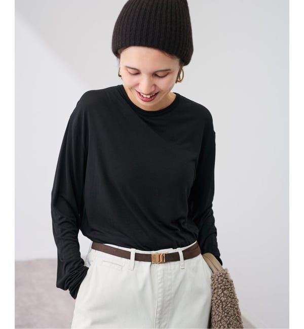 FRAMeWORK「ATON/エイトン MODAL SILK JERSEY CREWNECK PULLOVER」|Tシャツ・カットソー|