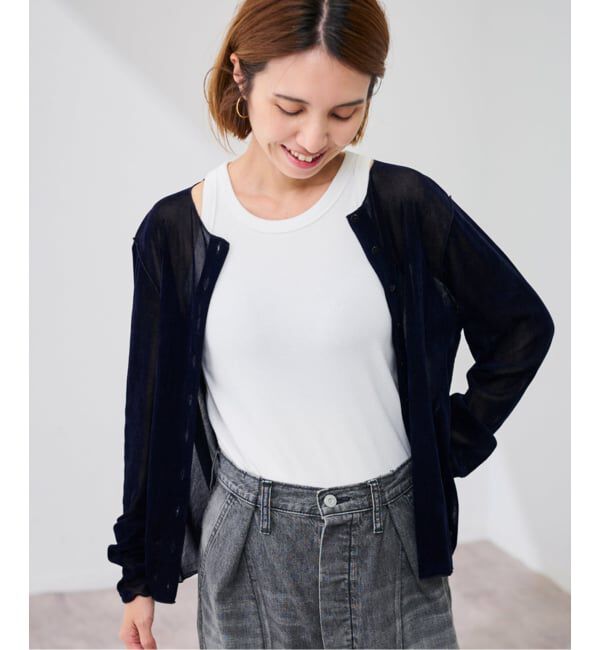 FRAMeWORK「≪新色 / 追加≫チュールフロッキーカーディガン」|Tシャツ・カットソー|