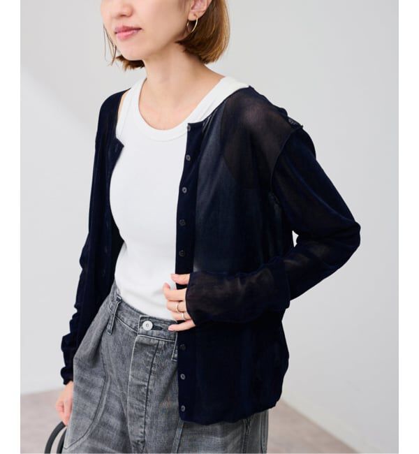 FRAMeWORK「≪新色 / 追加≫チュールフロッキーカーディガン」|Tシャツ・カットソー|