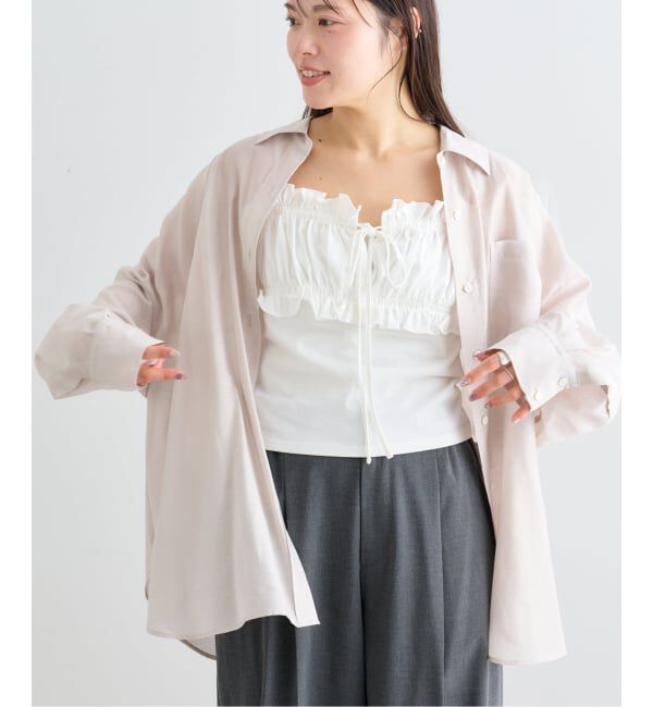 U by SPICK&SPAN「リネンコンエアリーローンオーバーシャツ」|シャツ・ブラウス|