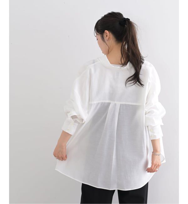 U by SPICK&SPAN「リネンコンエアリーローンオーバーシャツ」|シャツ・ブラウス|