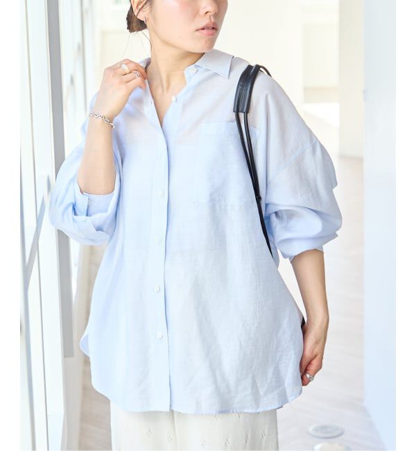 U by SPICK&SPAN「リネンコンエアリーローンオーバーシャツ」|シャツ・ブラウス|