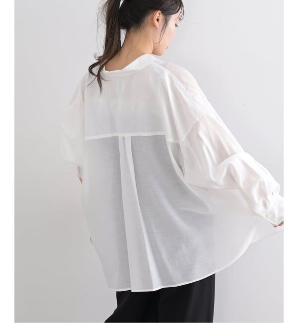 U by SPICK&SPAN「リネンコンエアリーローンオーバーシャツ」|シャツ・ブラウス|