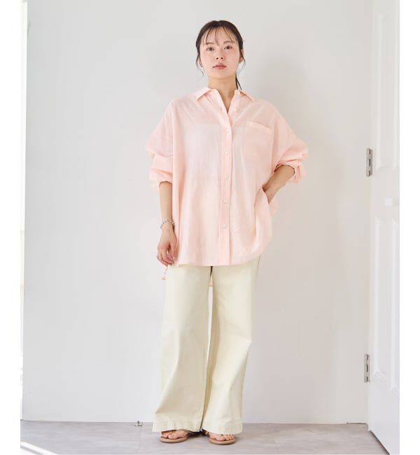 U by SPICK&SPAN「リネンコンエアリーローンオーバーシャツ」|シャツ・ブラウス|