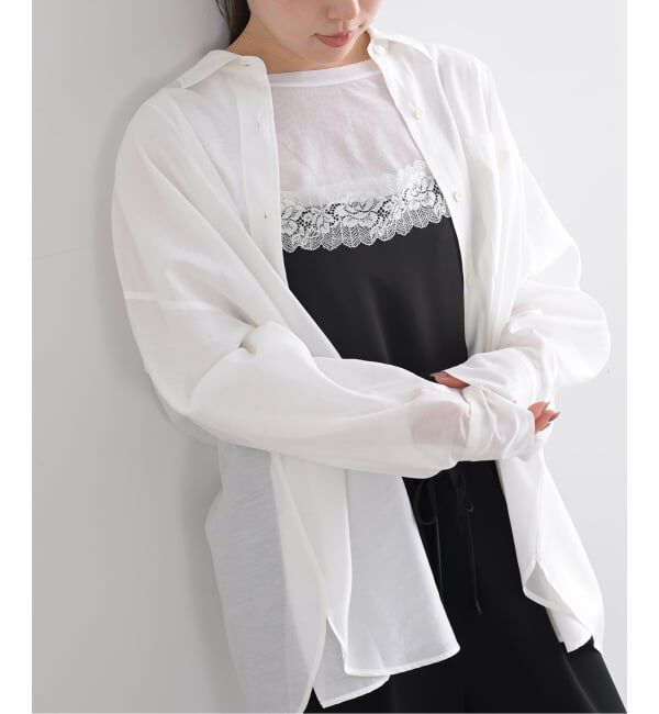 U by SPICK&SPAN「リネンコンエアリーローンオーバーシャツ」|シャツ・ブラウス|