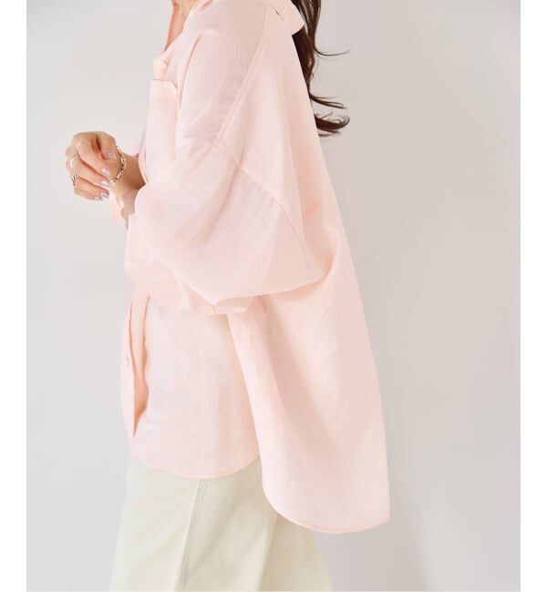 U by SPICK&SPAN「リネンコンエアリーローンオーバーシャツ」|シャツ・ブラウス|