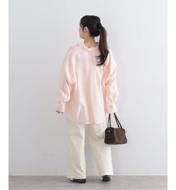 U by SPICK&SPAN「リネンコンエアリーローンオーバーシャツ」|シャツ・ブラウス|