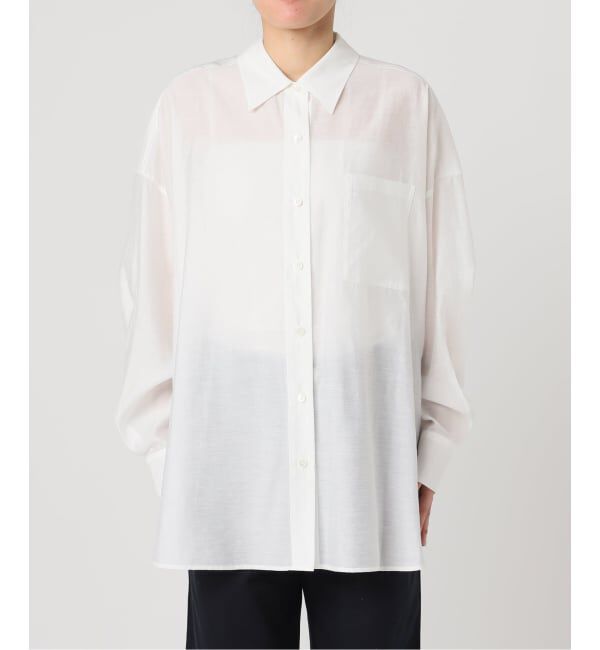 U by SPICK&SPAN「リネンコンエアリーローンオーバーシャツ」|シャツ・ブラウス|