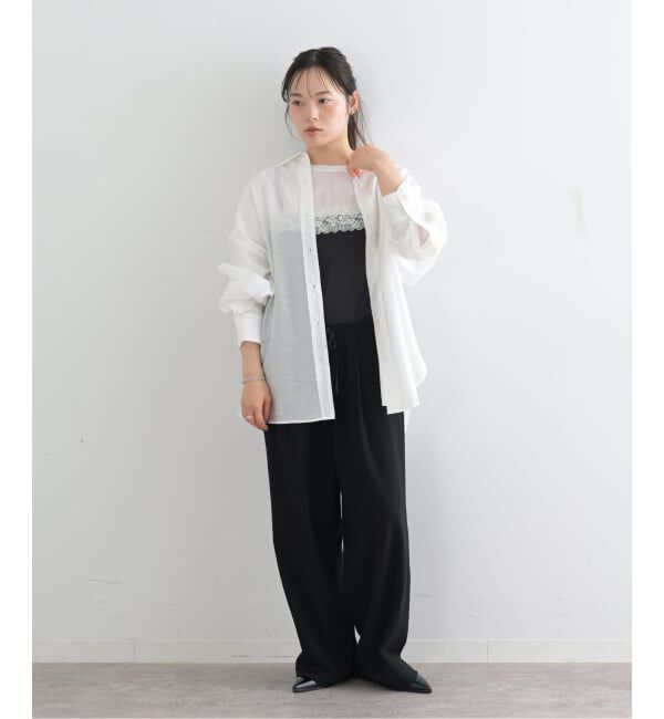 U by SPICK&SPAN「リネンコンエアリーローンオーバーシャツ」|シャツ・ブラウス|