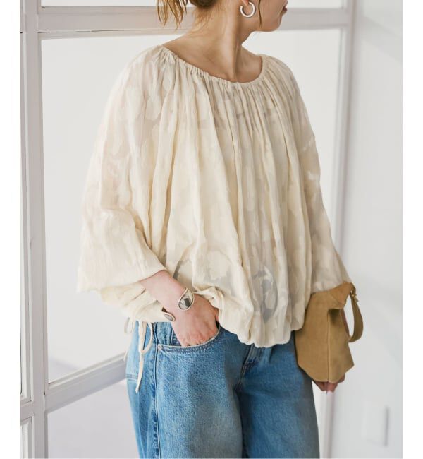 Spick and Span「《予約》HYU フラワージャガードブラウス」|シャツ・ブラウス|