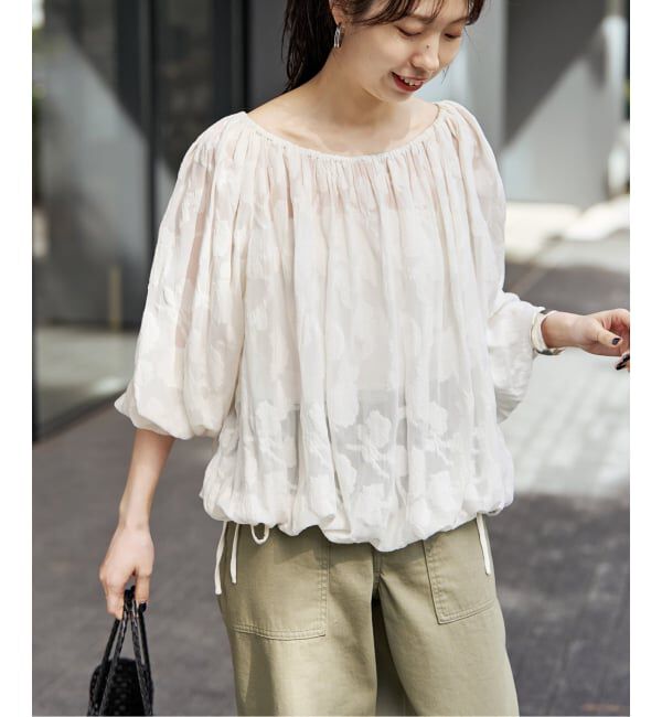 Spick and Span「《予約》HYU フラワージャガードブラウス」|シャツ・ブラウス|