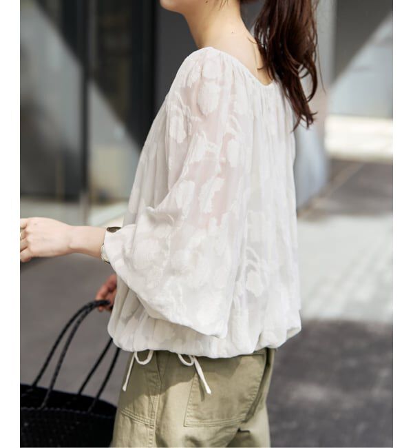 Spick and Span「《予約》HYU フラワージャガードブラウス」|シャツ・ブラウス|