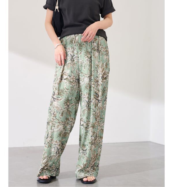 FRAMeWORK「≪予約≫リーフプリントタックパンツ」|その他|