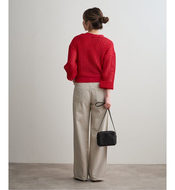 NOBLE「《予約》ドロップリブシアーニットカーディガン」|カーディガン|