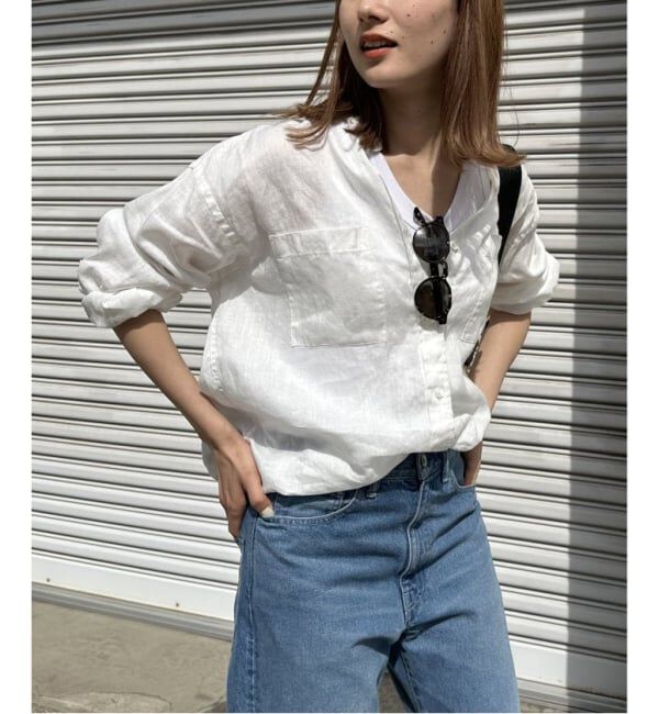 FRAMeWORK「≪追加予約≫フレンチリネンドロストシャツ 2」|シャツ・ブラウス|