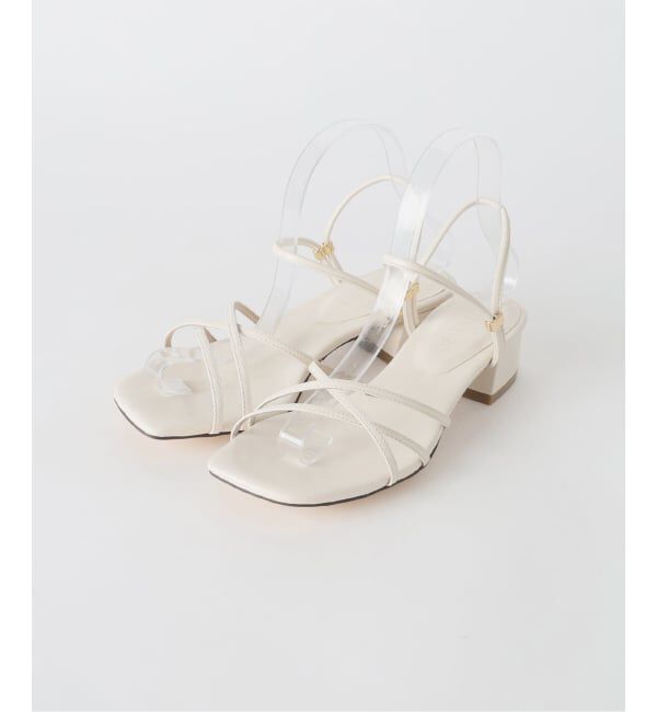  「《予約》3.5cmスクエア2WAYサンダル」|サンダル|ナチュラル