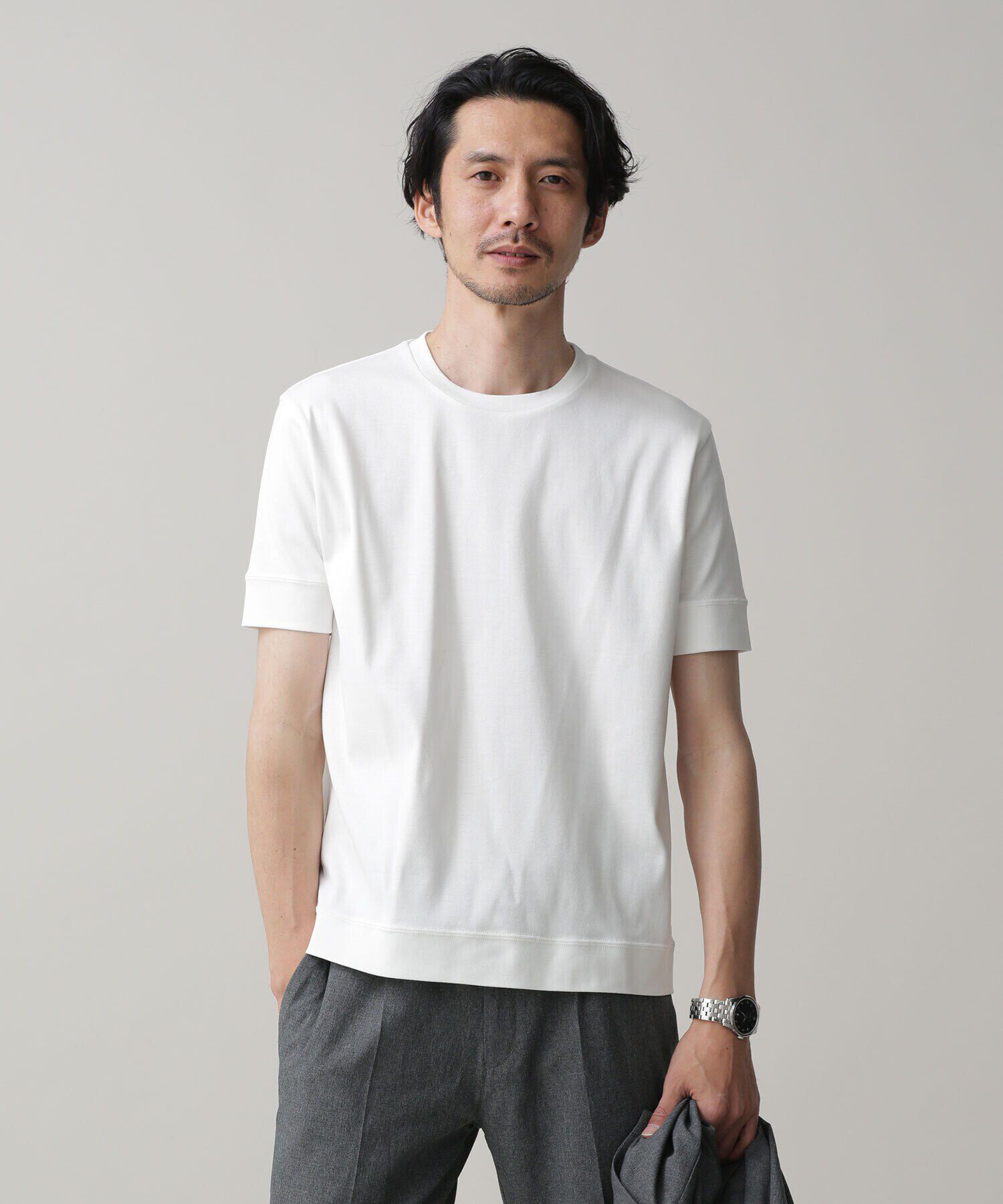 nano･universe「LB.03/｢FORMAL JERSEY｣クルーネックカットソー半袖」|Tシャツ・カットソー|