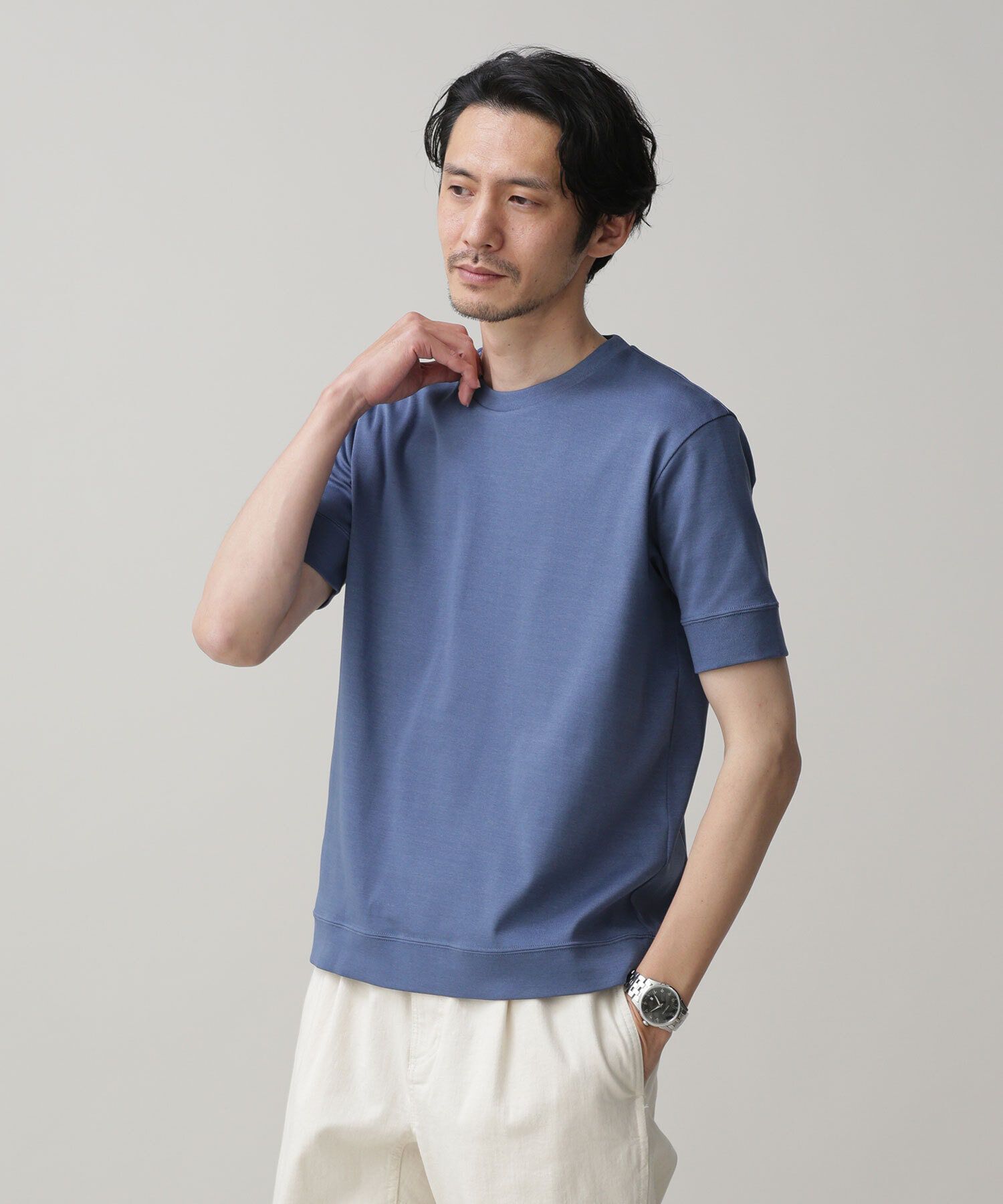 nano･universe「LB.03/｢FORMAL JERSEY｣クルーネックカットソー半袖」|Tシャツ・カットソー|