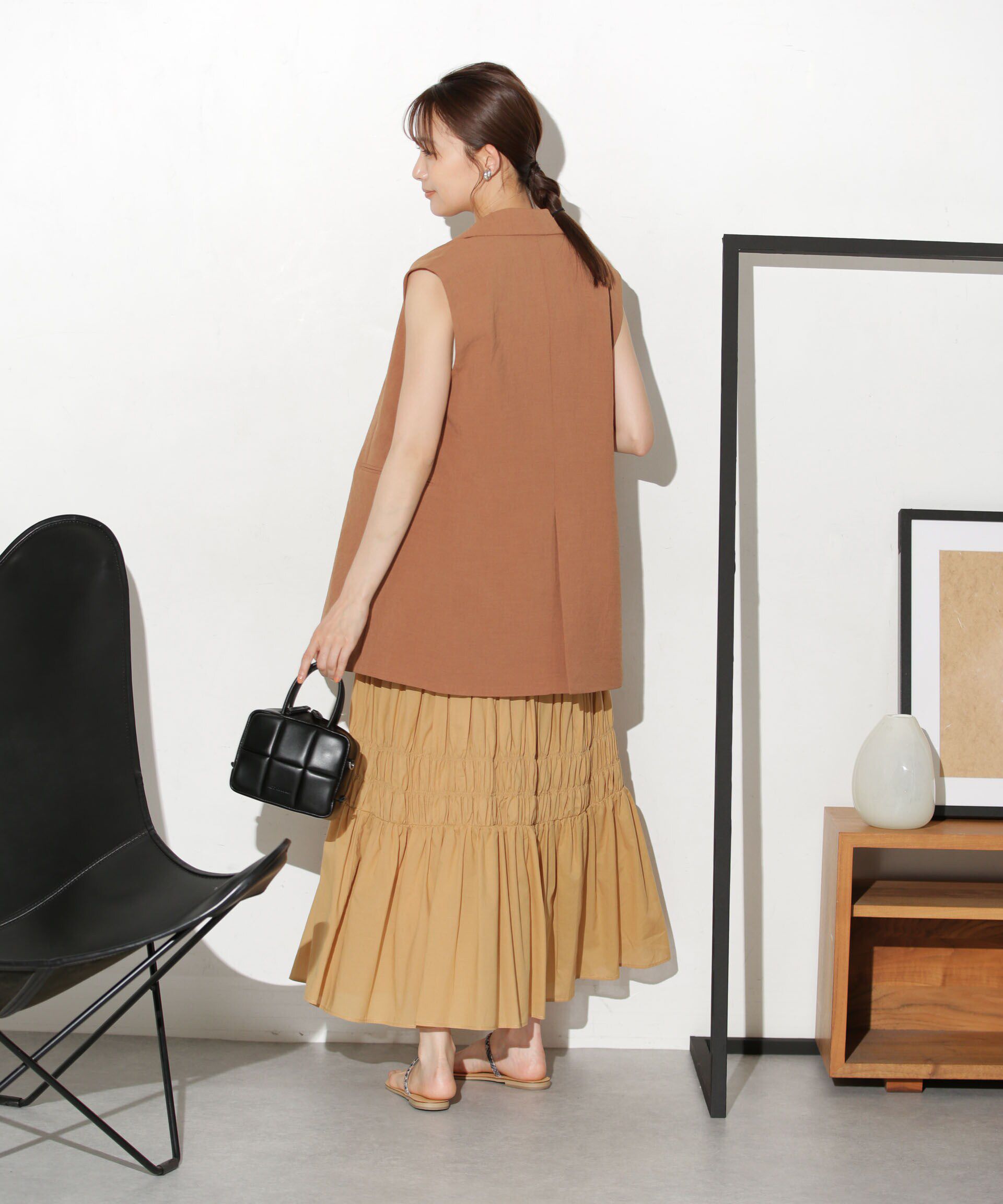 nano･universe「ティアードギャザースカート」|スカート|