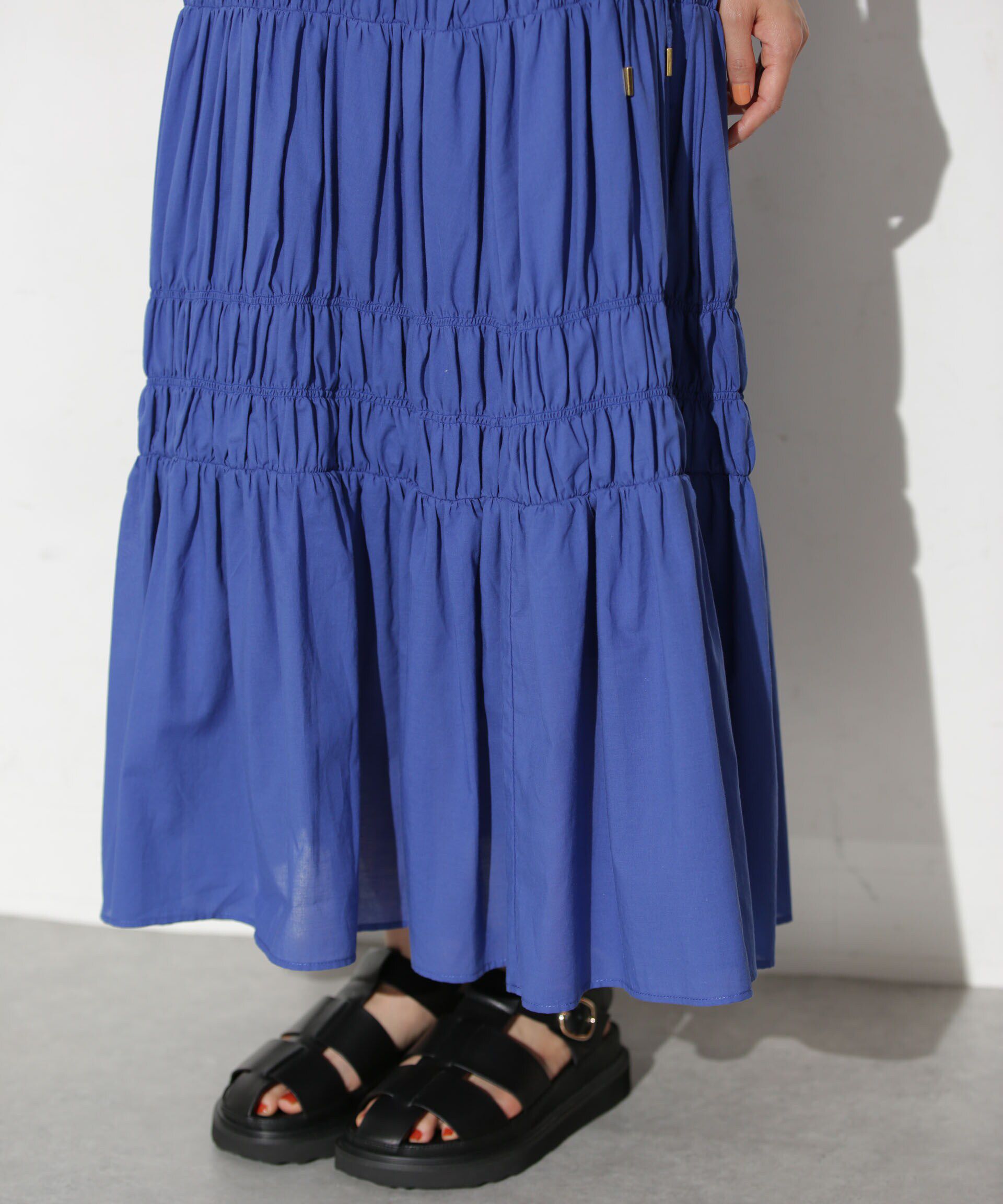 nano･universe「ティアードギャザースカート」|スカート|