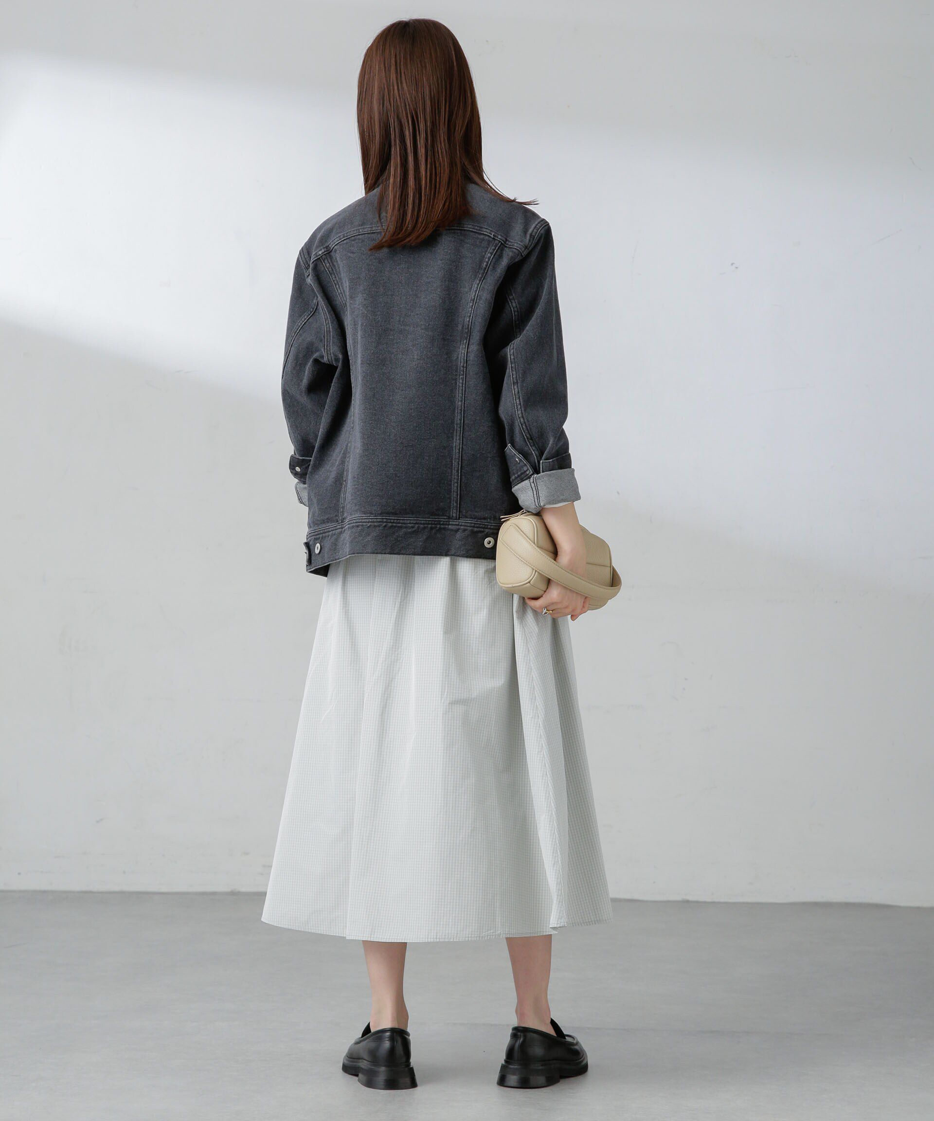 nano･universe「ギャザーボリュームチェックスカート」|スカート|