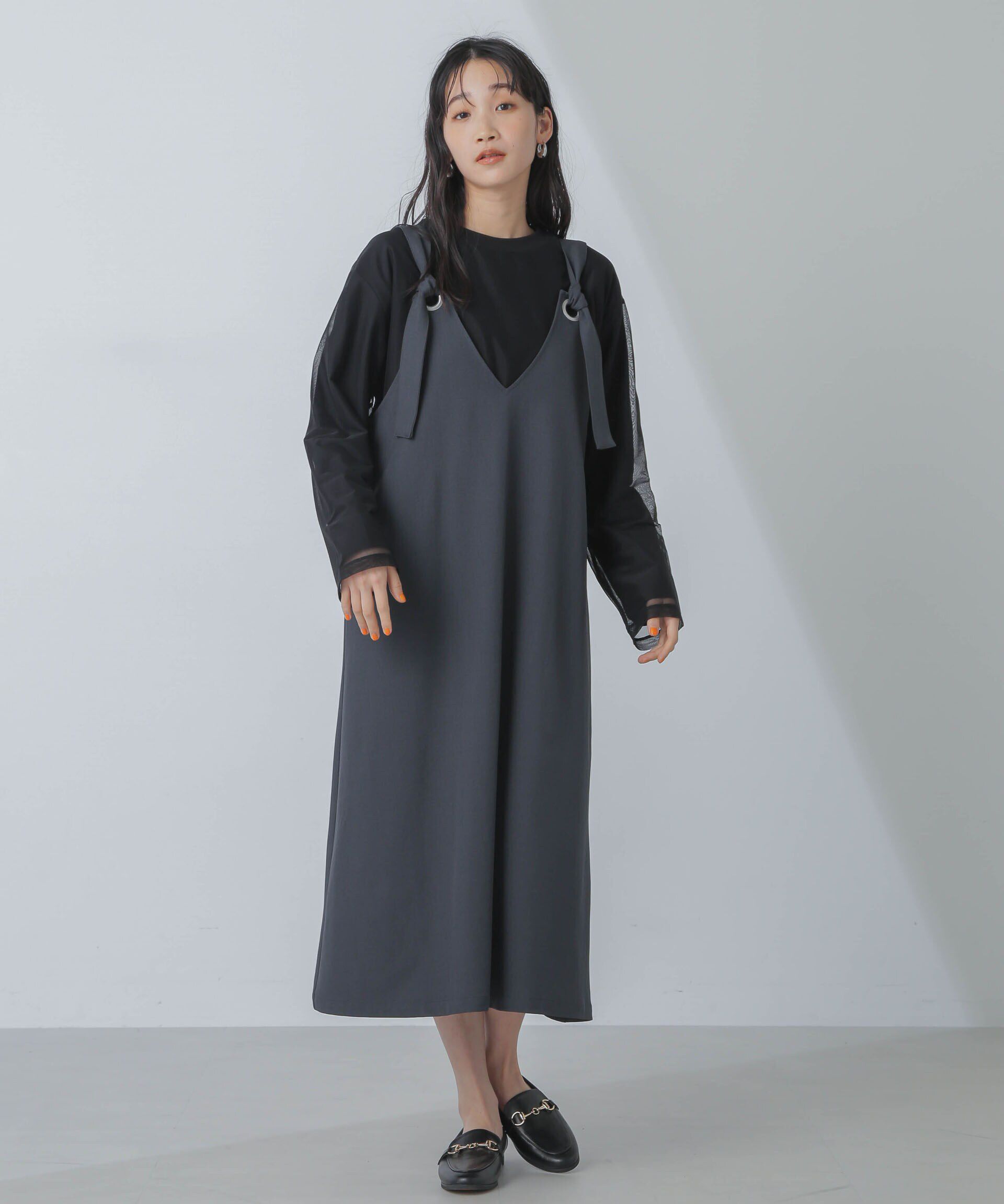 nano･universe「前後2wayベルトストラップワンピース」|ワンピース|