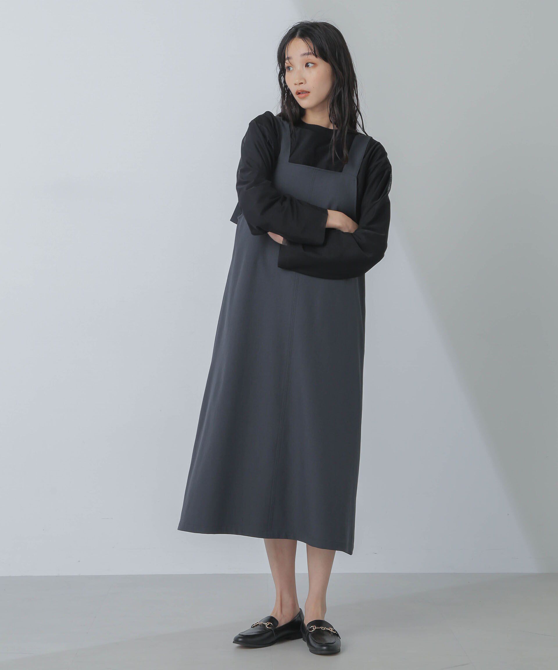 nano･universe「前後2wayベルトストラップワンピース」|ワンピース|