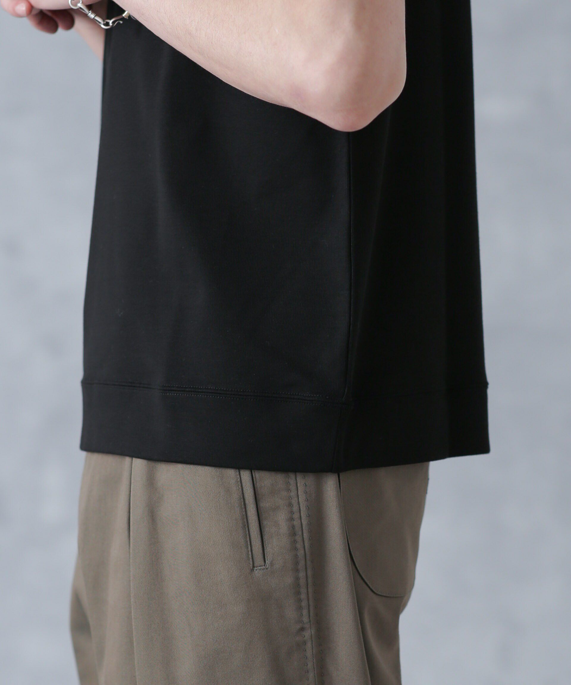 nano･universe「「FORMAL JERSEY」モックネックカットソー半袖」|Tシャツ・カットソー|