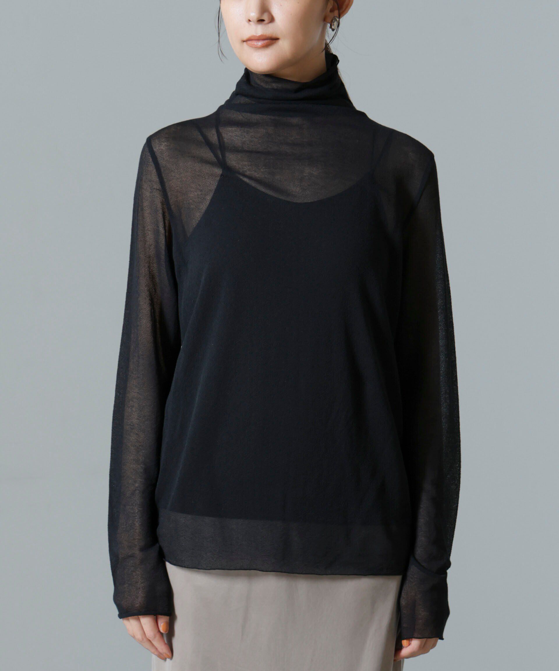 nano･universe「梨地シアータートルカットトップス」|Tシャツ・カットソー|