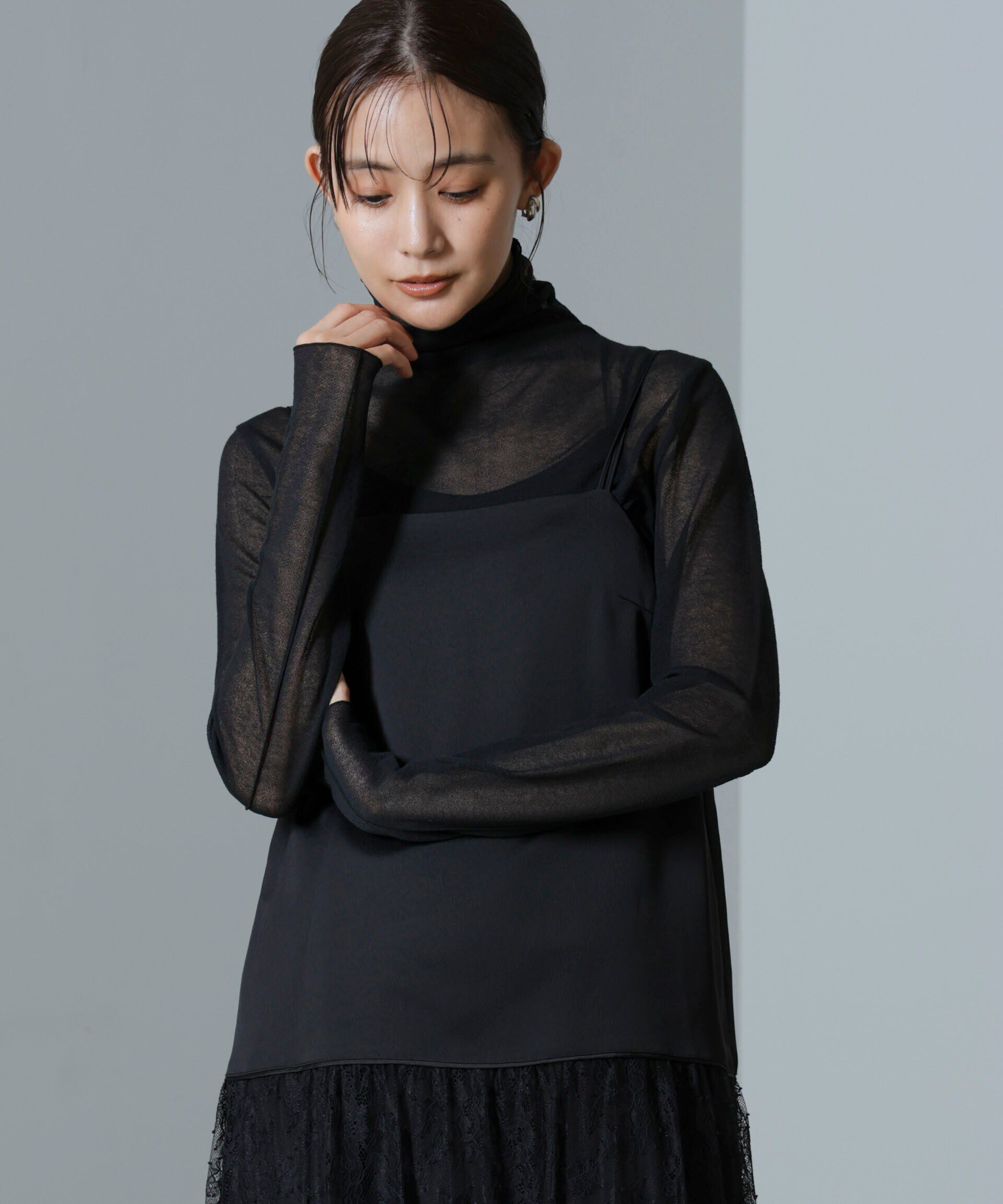 nano･universe「梨地シアータートルカットトップス」|Tシャツ・カットソー|