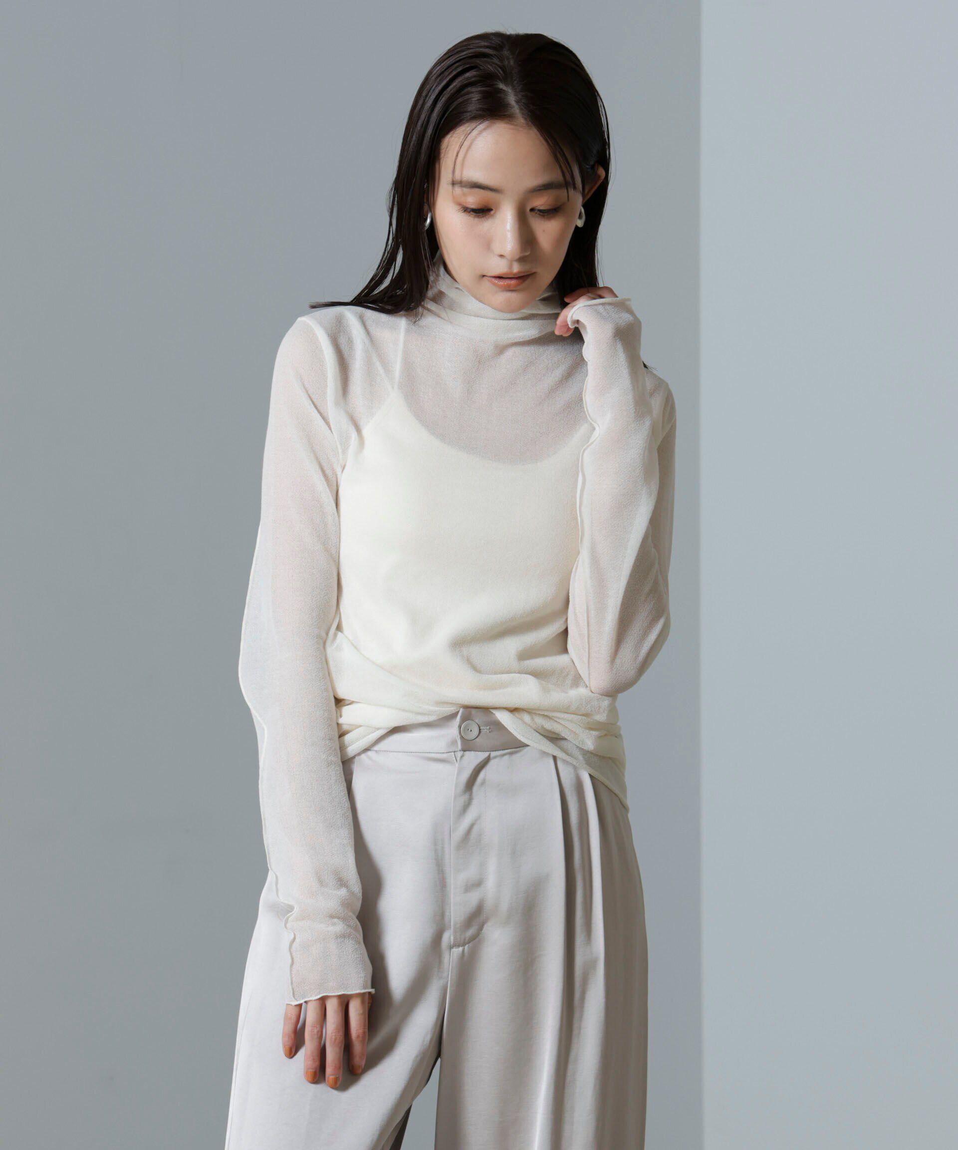 nano･universe「梨地シアータートルカットトップス」|Tシャツ・カットソー|