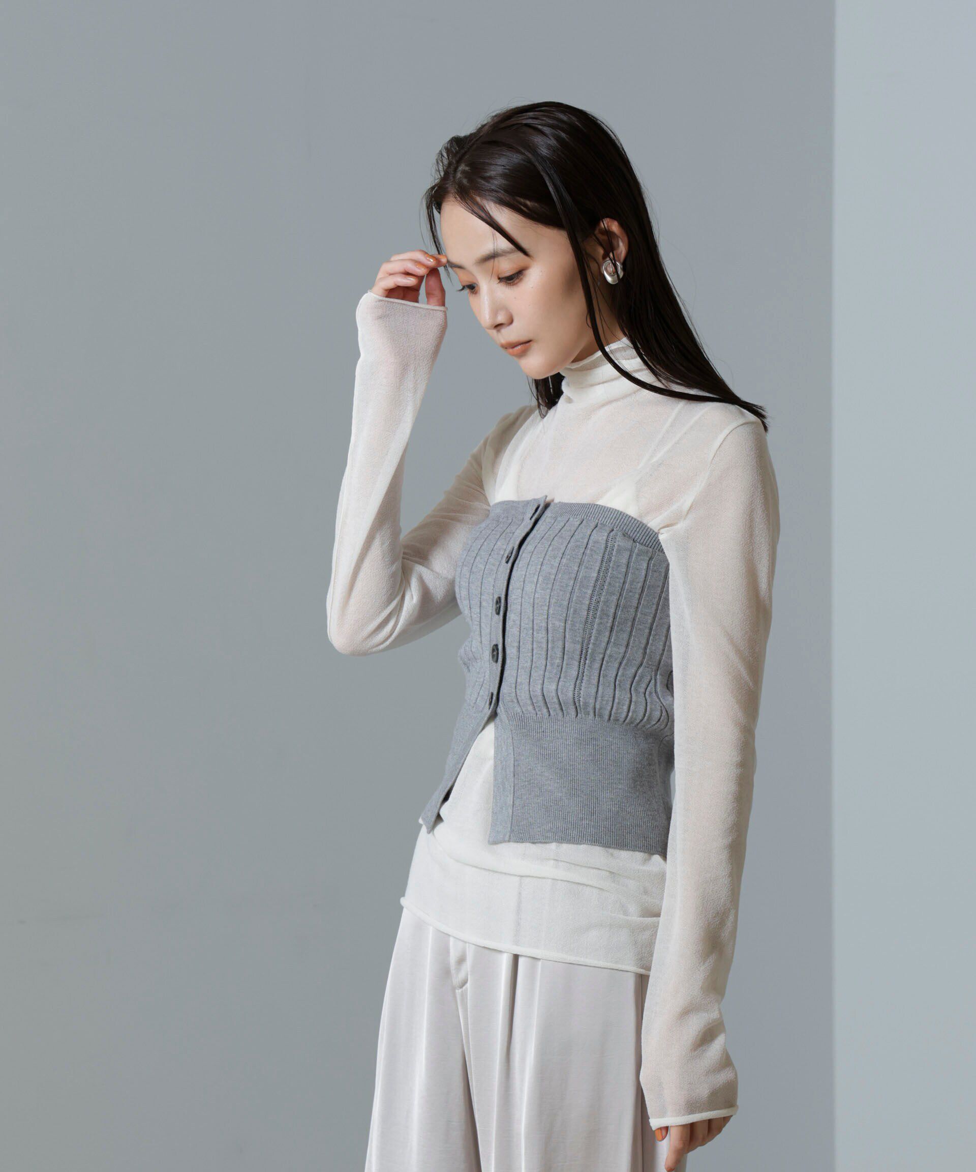 nano･universe「梨地シアータートルカットトップス」|Tシャツ・カットソー|