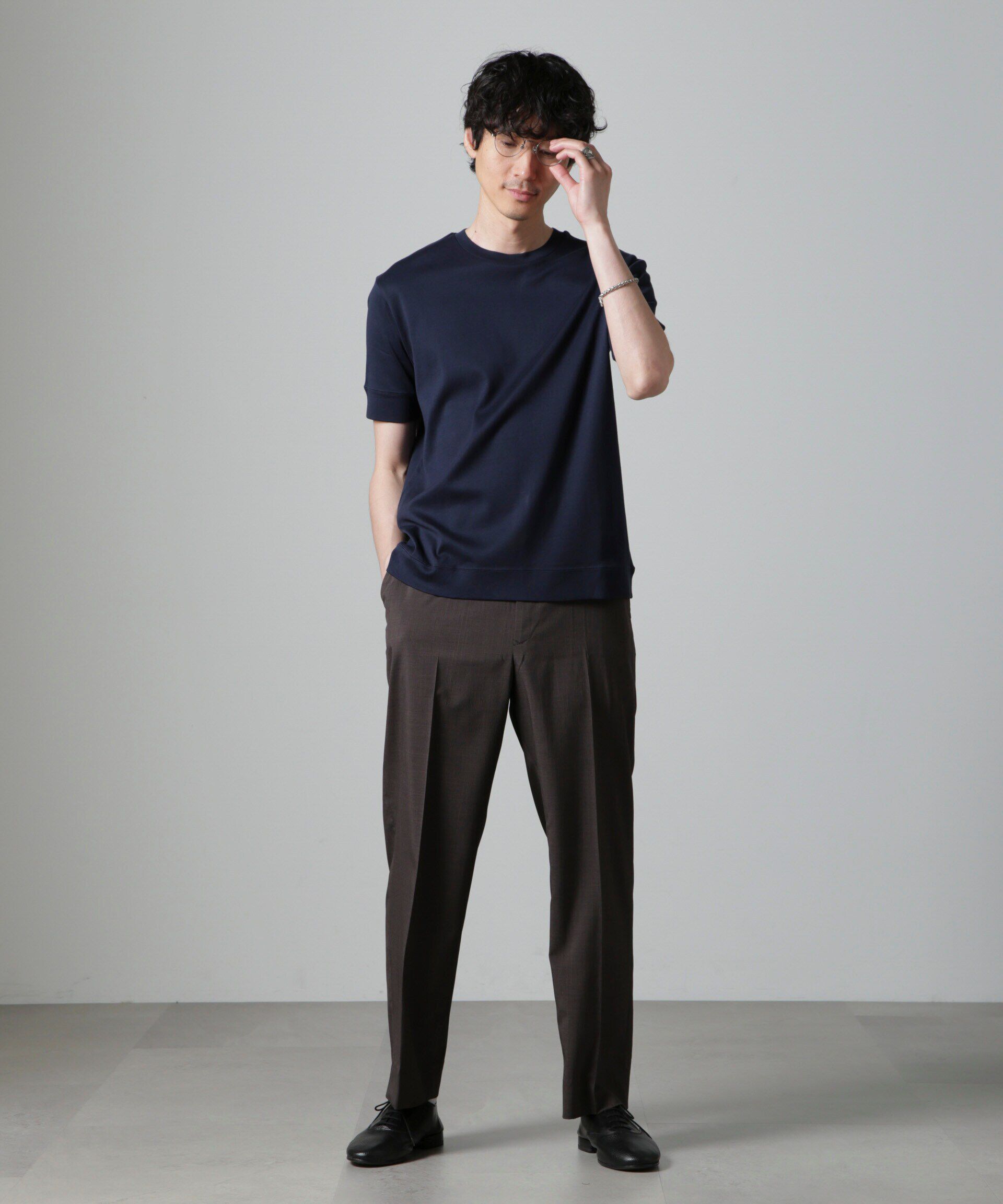 nano･universe「｢FORMAL JERSEY｣クルーネックカットソー半袖」|Tシャツ・カットソー|