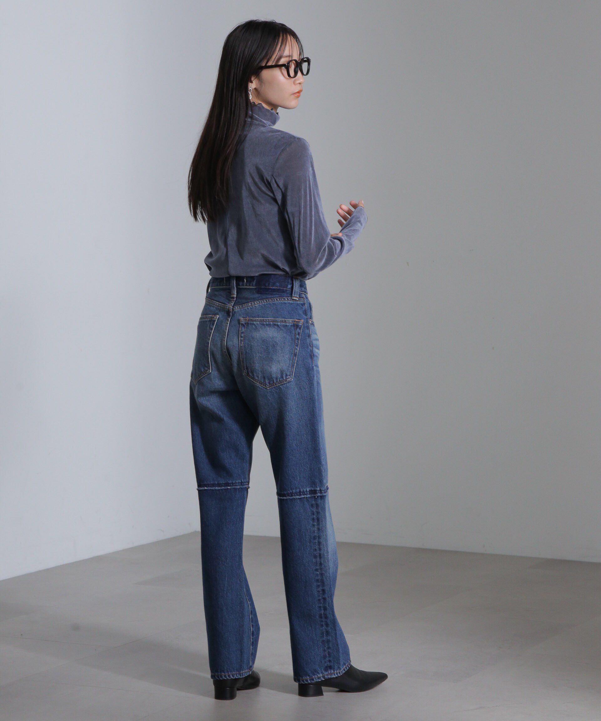 nano･universe「リメイク風ワイドストレートパンツ」|チノ|