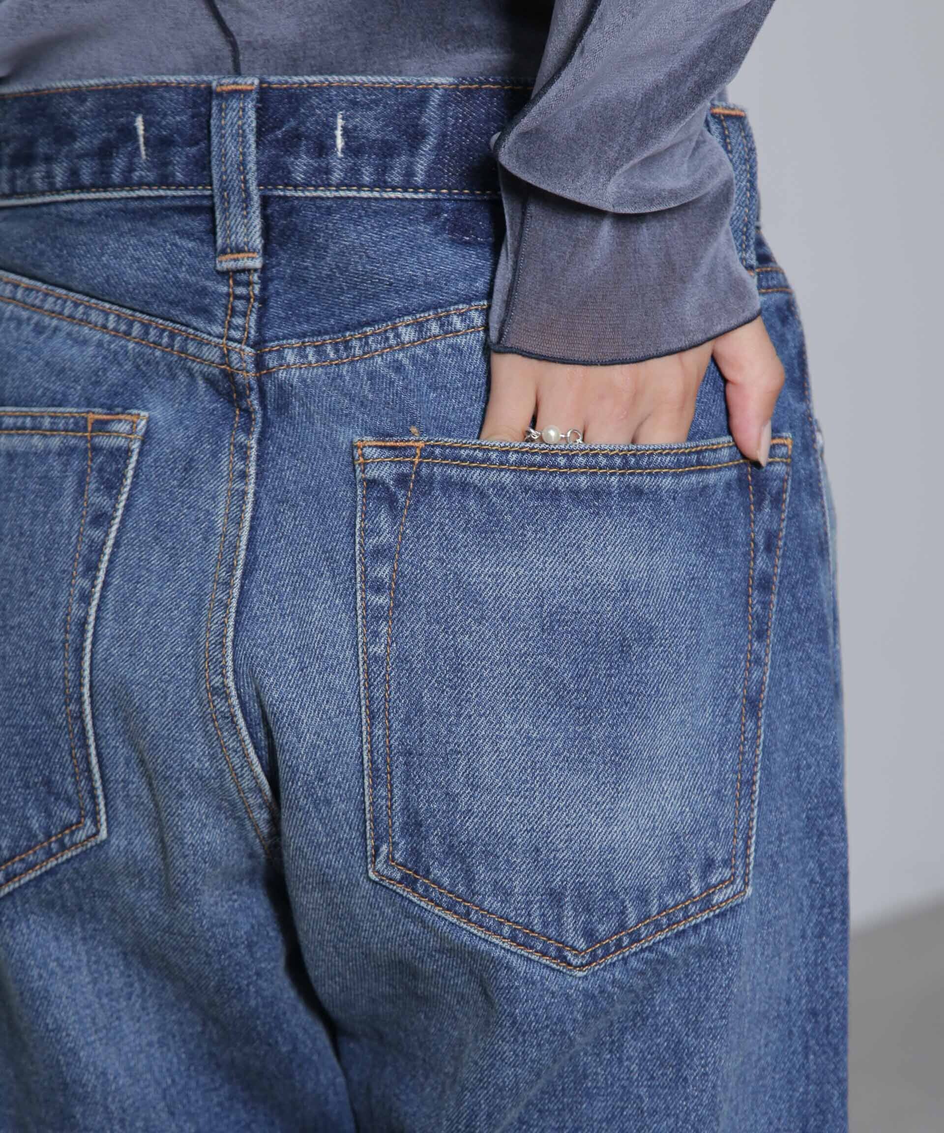 nano･universe「リメイク風ワイドストレートパンツ」|チノ|