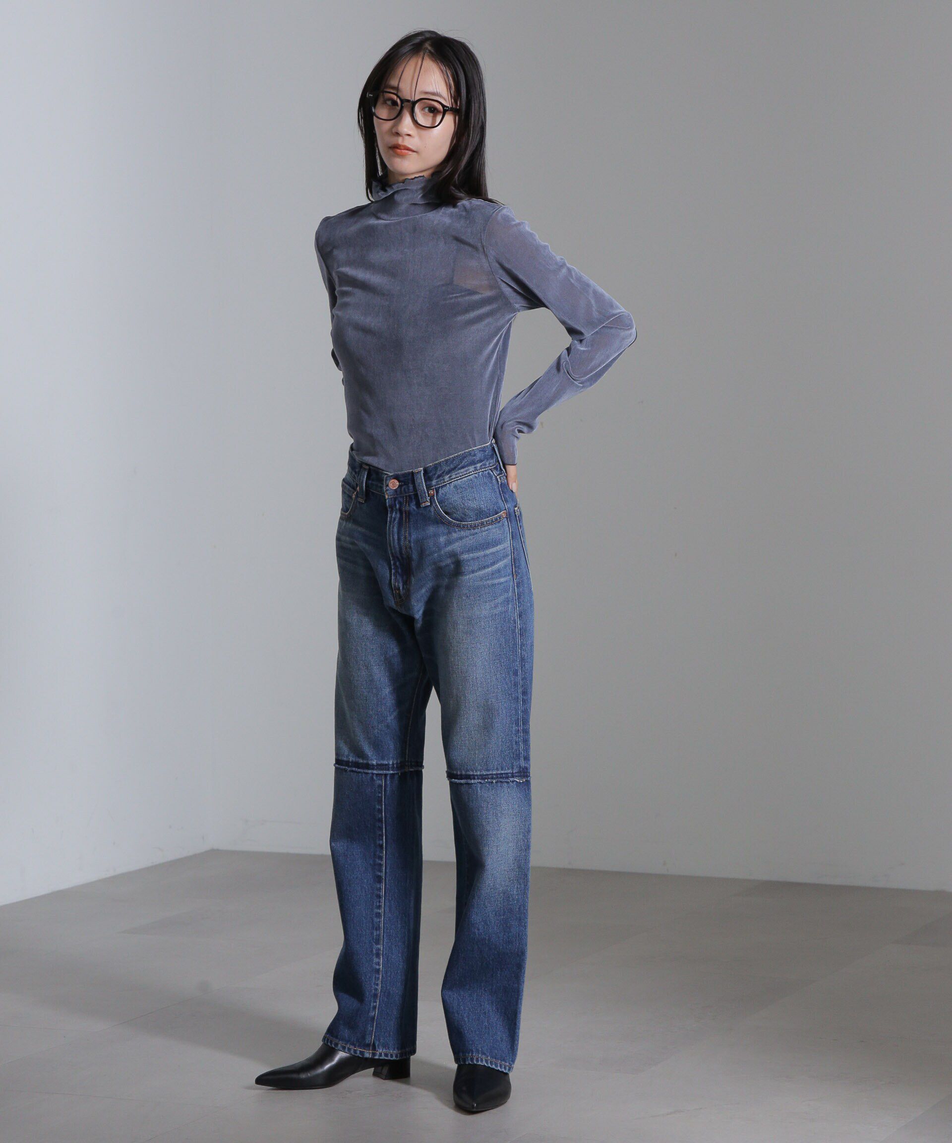 nano･universe「リメイク風ワイドストレートパンツ」|チノ|